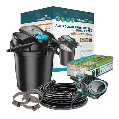 AllPondSolutions 12000L Pressurised Pond Filter Kit AUTO-PFC-12000-KIT