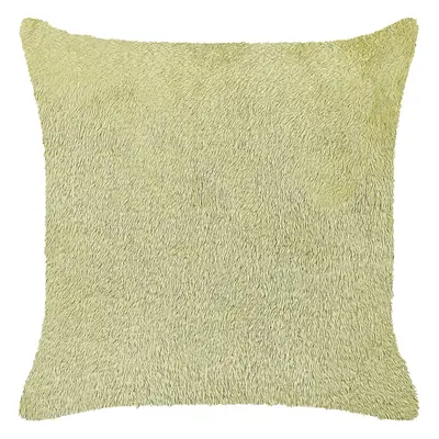 Faux Fur Cushion x cm Green PILEA