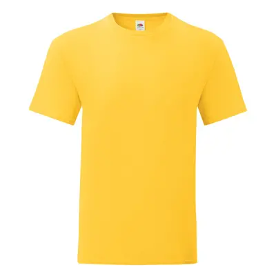 (3XL, Sunflower Yellow) Fruit Of The Loom Mens Iconic T-Shirt (Pack Of 5)