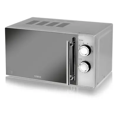 Tower T24015S Silver Manual Solo Microwave 800w, Litre