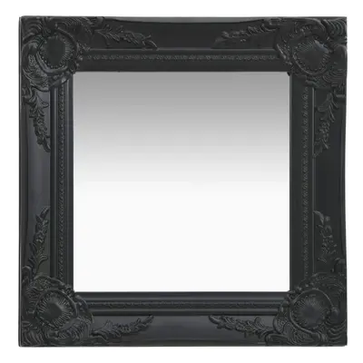 vidaXL Wall Mirror Baroque Style 40x40 cm Black