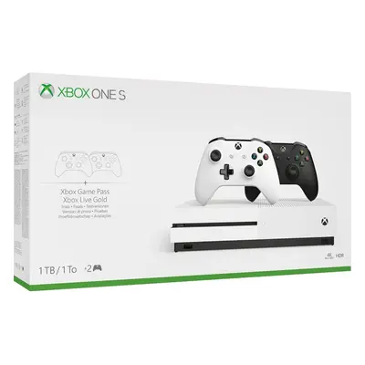 Xbox One 4K 1TB Console with Two Wireless Controllers Disc