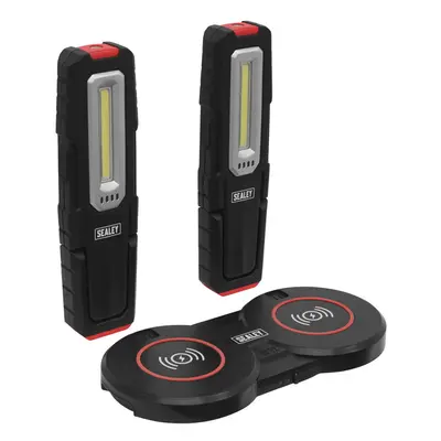 Sealey Inspection Light (x2) with Double Wireless Charging Base 5W COB & 1W SMD LED LEDWCBCOMBO5