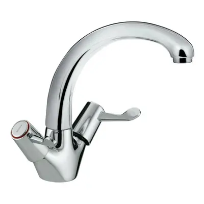 Bristan Value Kitchen Sink Mixer Tap Double Lever Single Flow Chrome