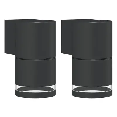 (2 pcs) vidaXL Outdoor Wall Lights Porch Wall Lamp pcs Black Die-cast Aluminium