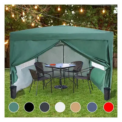 (Green) Birchtree Waterproof Pop Up Garden Gazebo - x 3m