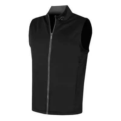 (L, Caviar) Callaway Golf Mens High Gauge Moisture Wicking Thermal Vest Gilet