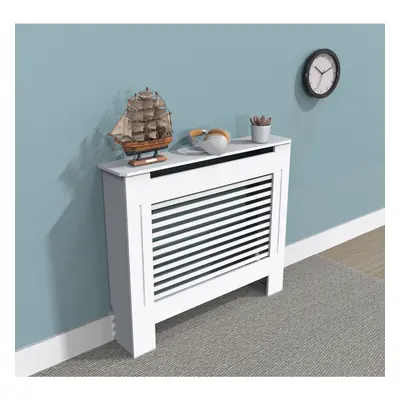 (Horizontal Small x x 92cm) 92cm Tall Radiator Cover Modern Cabinet MDF Slats Wood Grill