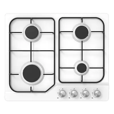 Statesman GH60WH Burner Gas Hob Cooktop, Front Panel Control, 60cm, White