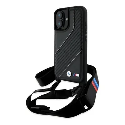 BMW Series Carbon Stripe & Strap Case for iPhone 6.1" Black - BMHCP16S23PSCCK