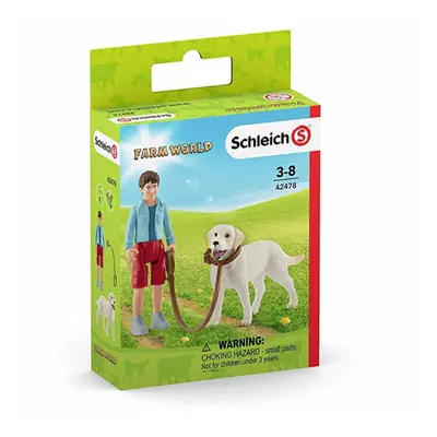 Schleich Farm World Walking with Labrador Retriever