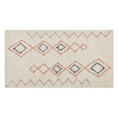 Cotton Area Rug x cm Beige GUWAHATI