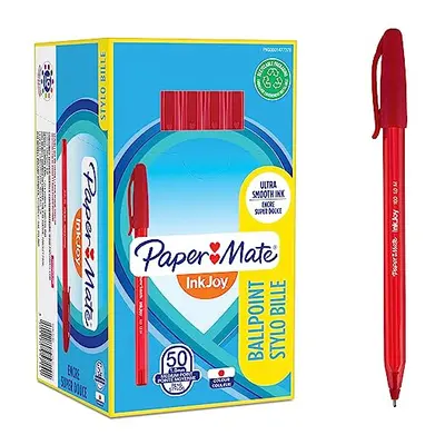 Paper Mate InkJoy 100ST Ballpoint Pens, Medium Point (1.0 mm), Red, Count