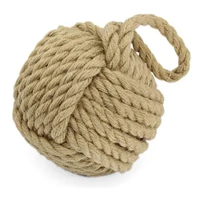 Carousel Home and Gifts Heavy Nautical Knot Rope Doorstop ~ Novelty Door Stop, Natural Door Stop