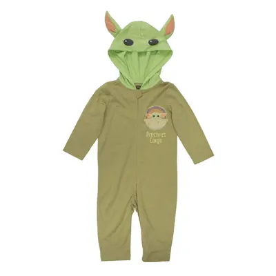 STAR WARS The Mandalorian The Child Infant Baby Boys Zip Up Cosplay Costume Coverall Green Month