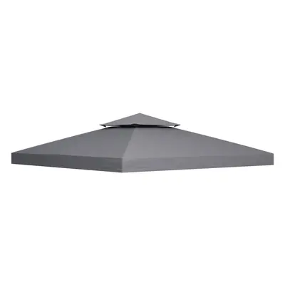 Outsunny 3(m) Tier Garden Gazebo Top Cover Replacement Canopy Roof Deep Grey