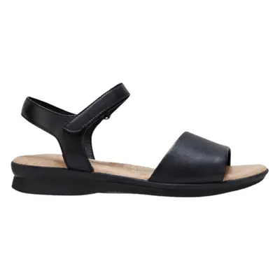 (US 6) Hush Puppies Womens Nigella Flats Shoes Sandals Leather - Black