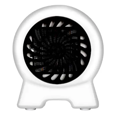 (White) 500W Portable Mini Electric Space Heater Wall-Outlet Fan Warmer