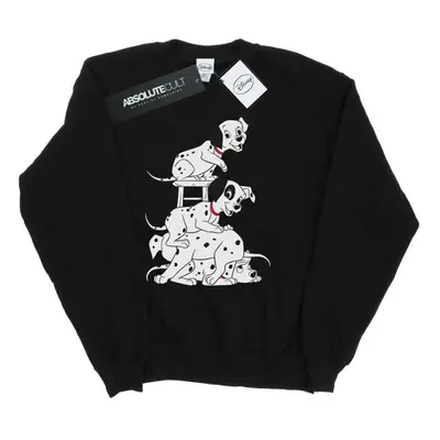 (L, Black) Disney Mens Dalmatians Chair Sweatshirt