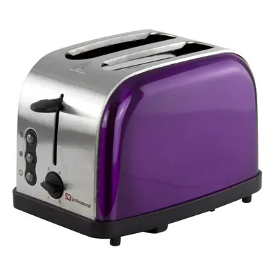 SQ Professional Gems Lecagy 900W Stainless Steel 2-Slice Wide Slot Toaster (Amethyst)