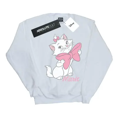 (L, White) Disney Womens/Ladies Aristocats Marie Bow Sweatshirt