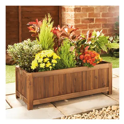 Large Rectangular Planter Free Standing Oblong Plant Troughs Outdoor