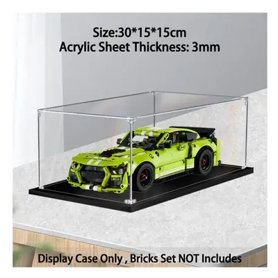 (B) For LEGO Showcase Acrylic Showcase Display Case Ford GT500 Bricks Set NOT Includes