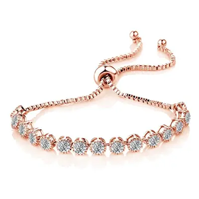 Rose Gold Plated Crystal Friendship Bracelet