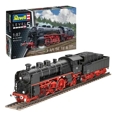 Revell Express Locomotive 3/6 BR18 w/Tender 2â2'T 1:87 Model Kit