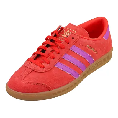 (4) adidas Hamburg Womens Fashion Trainers in Red Purple