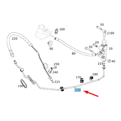 Mercedes-Benz C W204 Clutch Line Rhd A2072900213 New Genuine