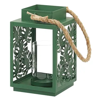 Metal Candle Lantern cm Green UNIMAK