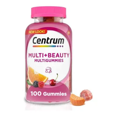 Centrum Multi Plus Beauty Women's Multivitamin Gummies, Fruit Flavors, Ct