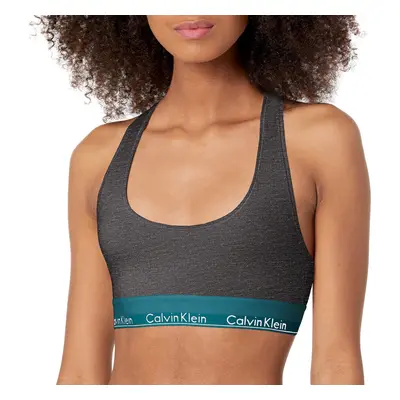 Calvin Klein Women's Modern Cotton Bralettes Charcoal Heather Topaz G