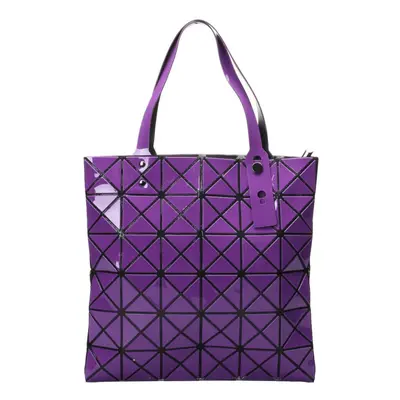 (Purple) Women's shoulder bag * lattice pearlescent Pu matte diamond folded geometric diamond la