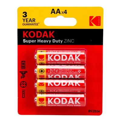 (4pk) Kodak Super Heavy-duty Batteries (AA)