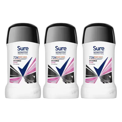 Antiperspirant Deodorant Stick Invisible Pure 72H Nonstop Sweat and Odour Protection Roll On wit