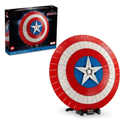 LEGO Marvel Captain Americas Shield Model Kit for Adults, This Disney Marvel Building Set for Ad