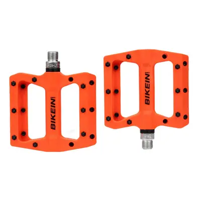 (Orange) Mountain Bike Pedals Nylon Fiber Bearing Pedals Oudoor Cycling Antiskid Bike Pedals