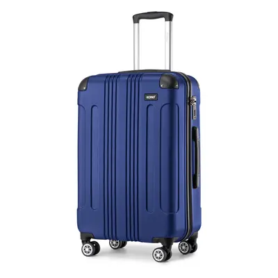 (24 inch) Navy Color 19/24/28 Inch ABS Hard Shell Suitcase Extended Journey