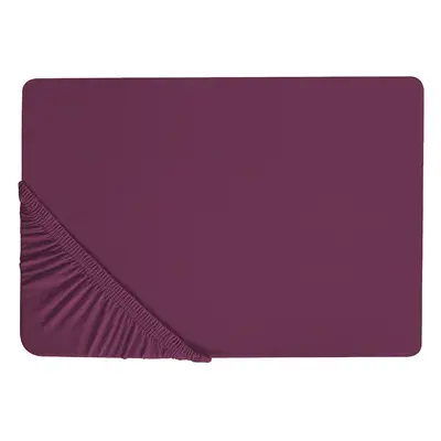 Fitted Sheet JANBU Cotton 200x200 cm Burgundy