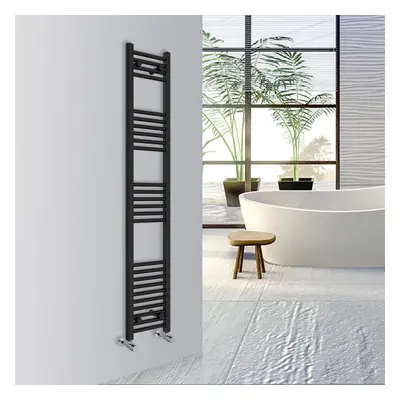 (Black, 1600x300mm) Warmehaus Straight Bathroom Heated Towel Rail Warmer Radiator Central Heatin