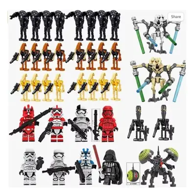 (37Pcs Set) Star Wars Minifigures Battle Droid Building Blocks fit Lego