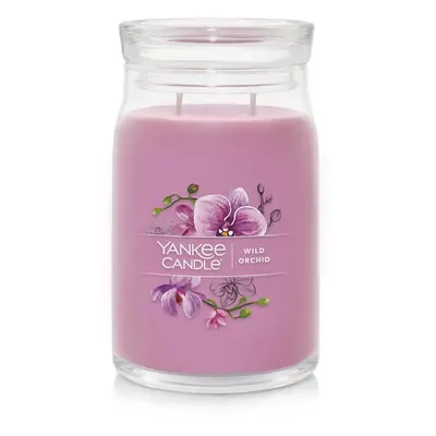 Yankee Candle Wild Orchid Scented Signature 20oz Large Jar 2-Wick Candle Over Hours of Burn Time