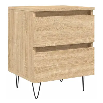 (sonoma oak, pcs) vidaXL Bedside Cabinets Side Table Nightstand pcs Sonoma Oak Engineered Wood