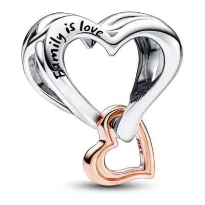 PANDORA Two-tone Openwork Infinity Heart charm