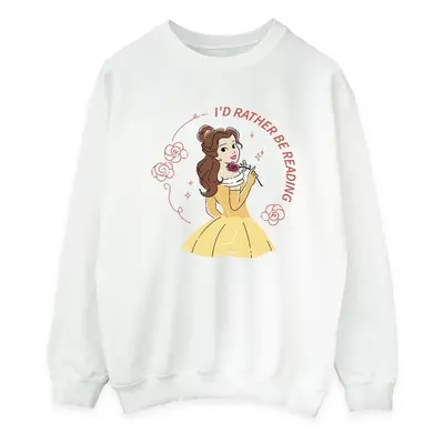 Disney Womens/Ladies Beauty And The Beast I'd Rather Be Reading Sweatshirt