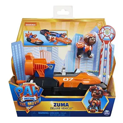 PAW PATROL Zumas Deluxe Movie Transforming Toy Car with Collectible Action Figure, Kids Toys for