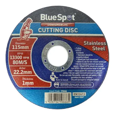 (600 Pack) Bluespot 4.5" 115mm Ultra Thin Metal Cutting Discs