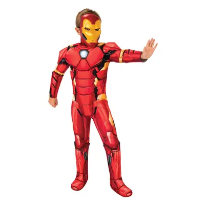 (M, Red/Yellow) The Avengers Childrens/Kids Deluxe Iron Man Costume